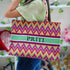 Purple Zigzag Printed Customised Box Tote Bag - Uncommongifts.in