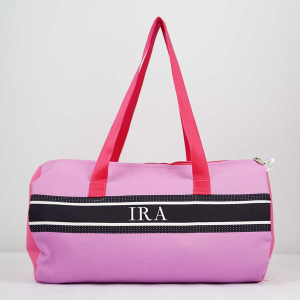 Personalised Pink Printed Kids Swimming Duffle Bag