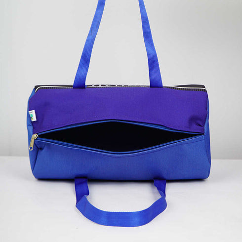 Personalised Blue Duffle Bag & Box Pouch Kids Gift Combo