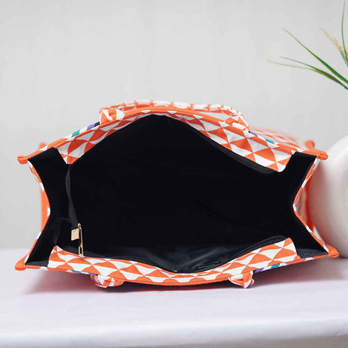 Personalised Geometric Printed Box Bag