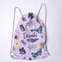 Personalised Butterfly Printed Kids Drawstring Bag