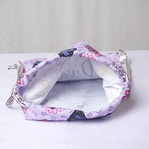 Personalised Butterfly Printed Kids Drawstring Bag
