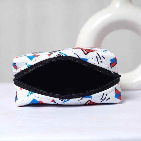 Personalised White Printed Box Pouch