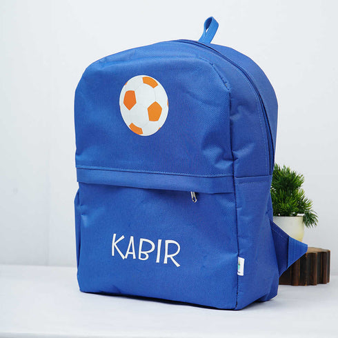 Personalised Football Printed Kids Bag Pack
