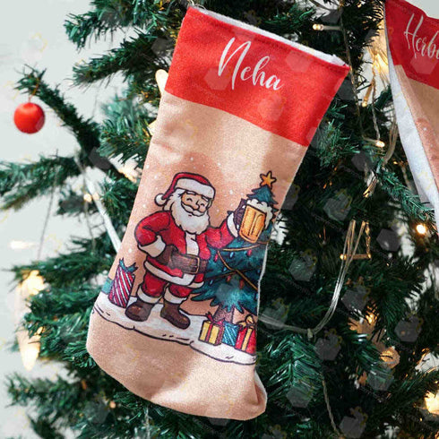 Personalized Santa Claus Stocking for Christmas