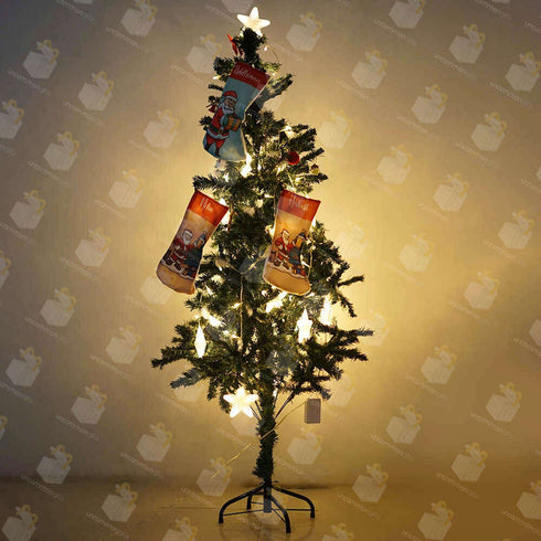 Personalized Santa Claus Stocking for Christmas Set of 3 Combo