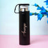 Personalized Flask Bottle with Mug Lid