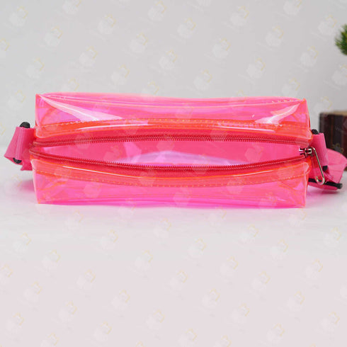 Personalised Jelly Sling Bag for Kids - Pink