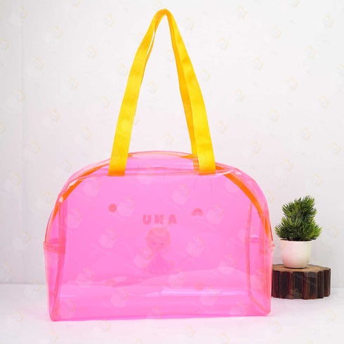 Personalised Kids Jelly Duffle Bag - Pink