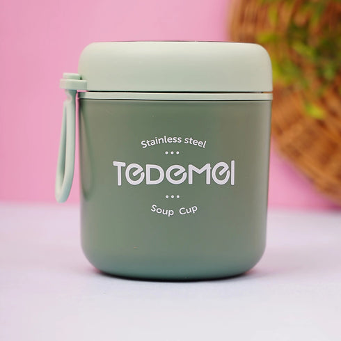 Personalized Mini Stainless Steel Soup Cup Lunch Box - Olive