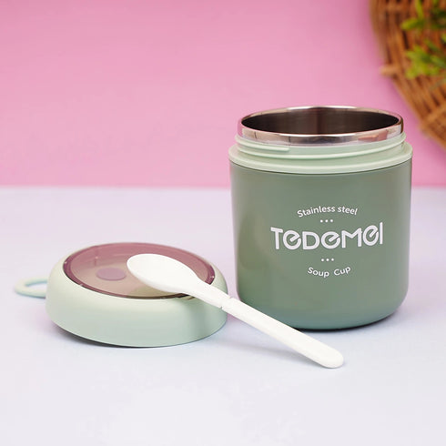 Personalized Mini Stainless Steel Soup Cup Lunch Box - Olive