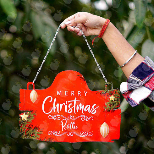 Personalised Merry Christmas Wall Hanging