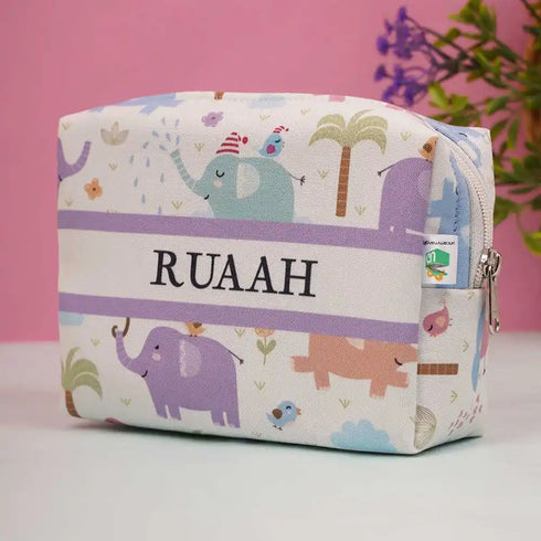 Personalized Elephant Printed Kids Box Pouch