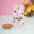 Personalized Heart Printed Glass Tumbler