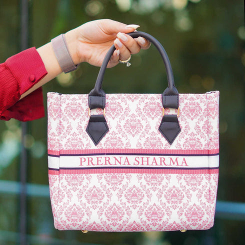 Pink Customized Canvas Sling Bag - Uncommongifts.in