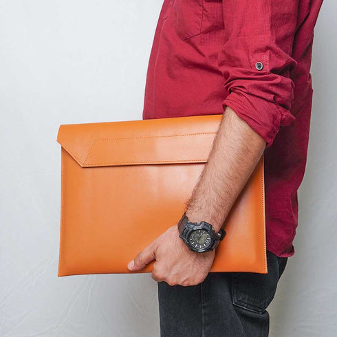 Personalized PU Leather Laptop Bag With Charm - 15 inch