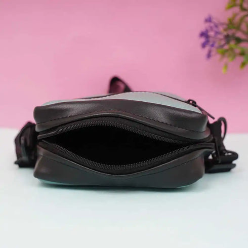 Sky Blue Print Men Sling Bag