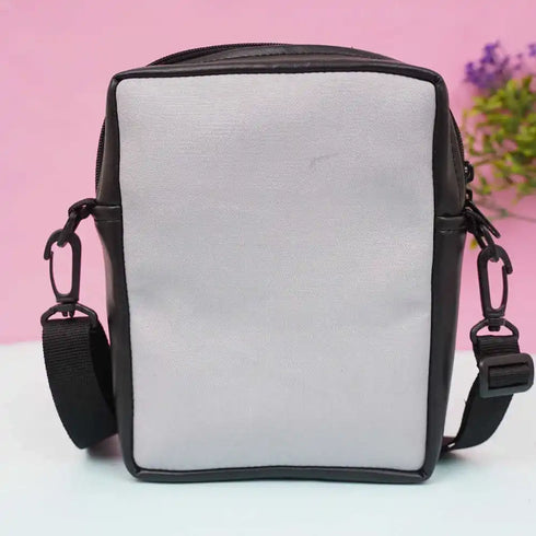 Ivory Color Print Men Sling Bag