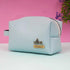 Personalized PU Box Pouch with Charm- Sky Blue