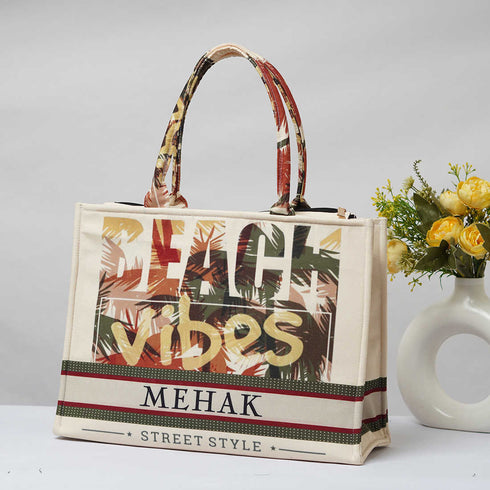 Stylish Women's Canvas Beach Box Tote Bag - Uncommongifts.in