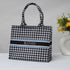 Customized Geometric Printed Black & White Handheld Box Bag - Uncommongifts.in