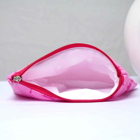 Personalised Pink Printed Kids Pouch & Luggage Tag Combo