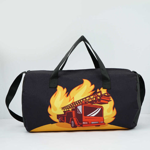 Personalised Black Printed Kids Sling Duffle Bag Combo Gift Set