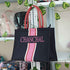 Customized Black Striped Box Tote Bag - Uncommongifts.in