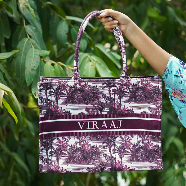 Customized Tropical Box Tote Bag - Uncommongifts.in