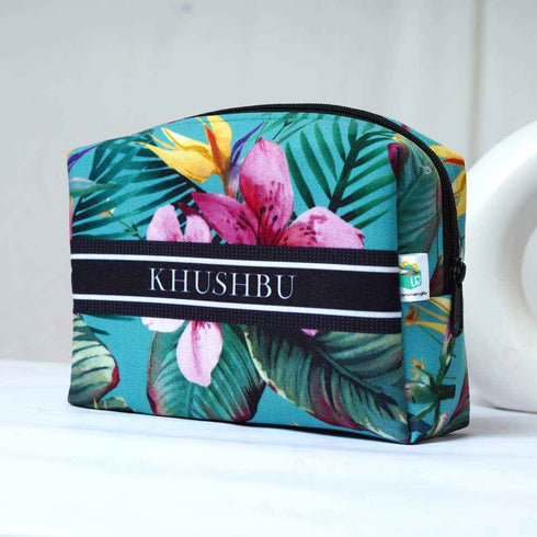 Personalised Floral Printed Box Pouch