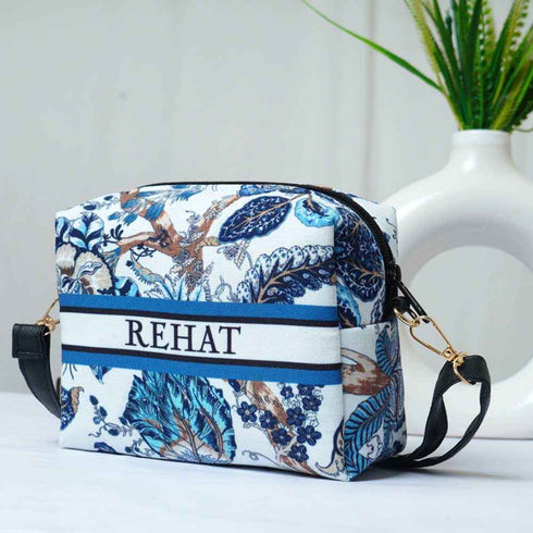 Personalised Floral Printed Sling Bag