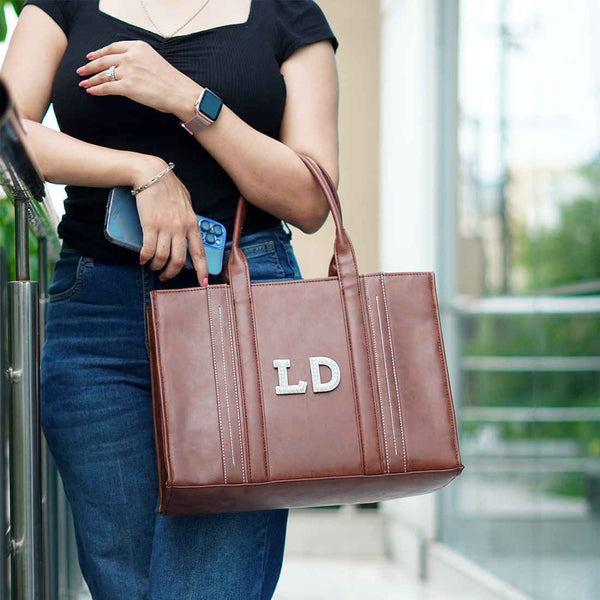 Luxe Brown Handbag - Uncommongifts.in