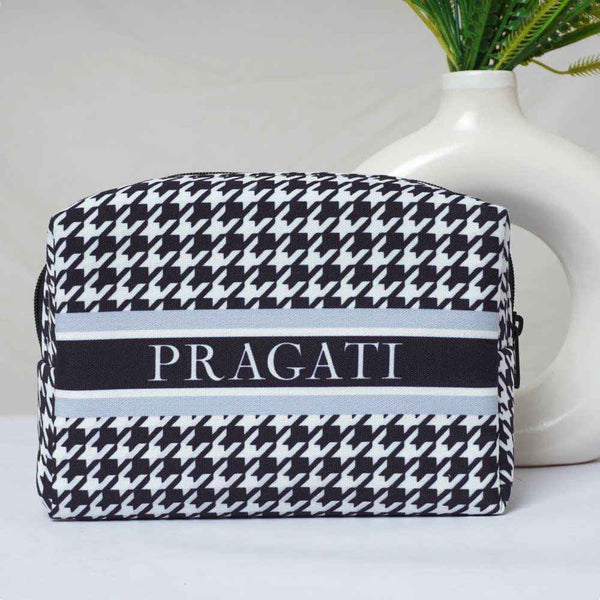 Personalised Black & White Box Pouch