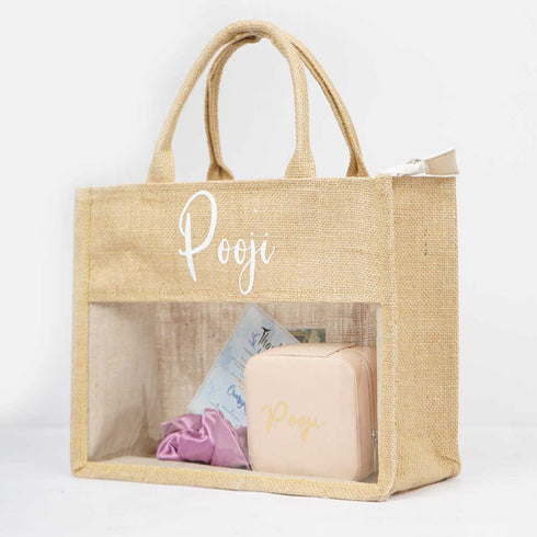 Personalised Bridesmaid Jute Bag Combo