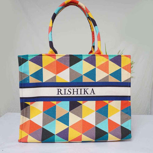 Personalised Multicolor Printed Box Bag Combo