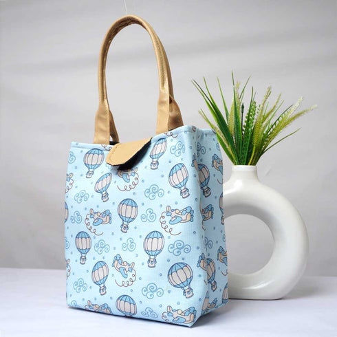 Personalised Air Balloons Printed Lunch Bag With Handle