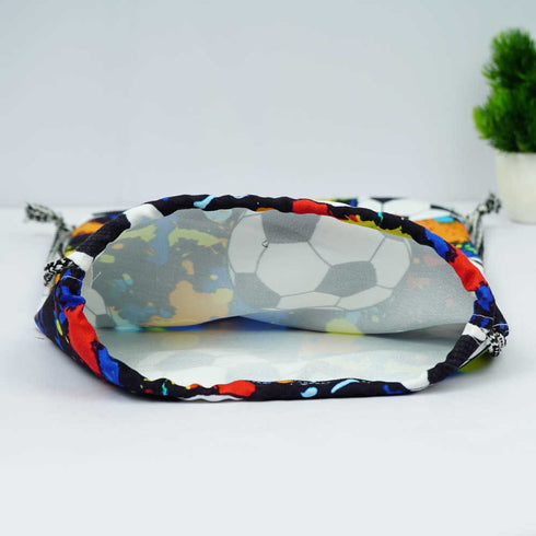 Personalised Football Printed Kids Drawstring Bag