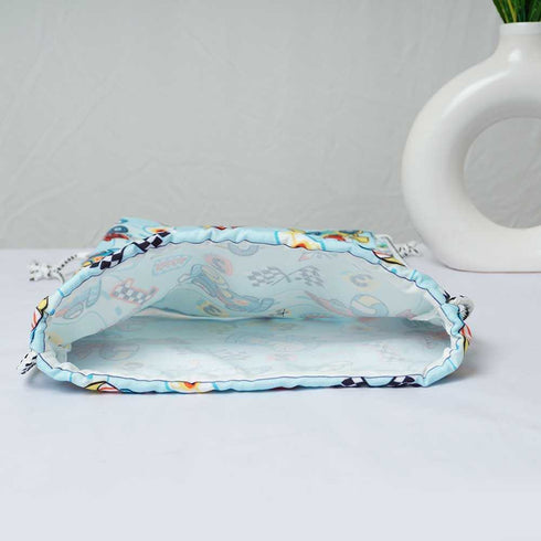 Personalised Cars Printed Kids Drawstring Bag