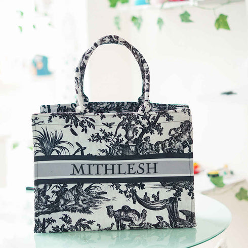 Black and white Jungle Printed Personalised Combo Gift Set - Uncommongifts.in