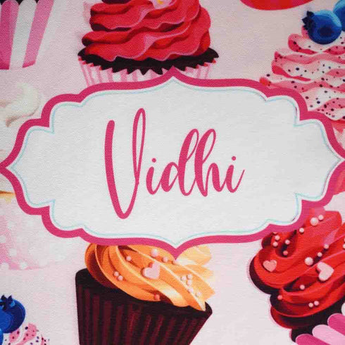 Personalised Cup Cake Printed Kids Drawstring Bag