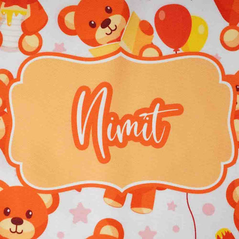 Personalised Teddy Printed Kids Drawstring Bag