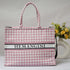 Baby Pink Geometric Printed Personalised Box Tote Bag - Uncommongifts.in