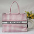 Baby Pink Geometric Printed Personalised Box Tote Bag - Uncommongifts.in