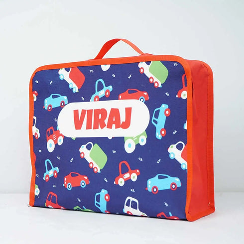 Personalised Car Printed Organizers Bag for Kids - Large