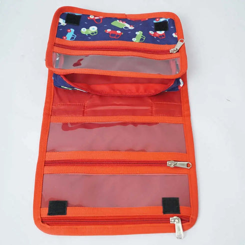 Personalised Car Printed Travel Vanity Bag for Kids