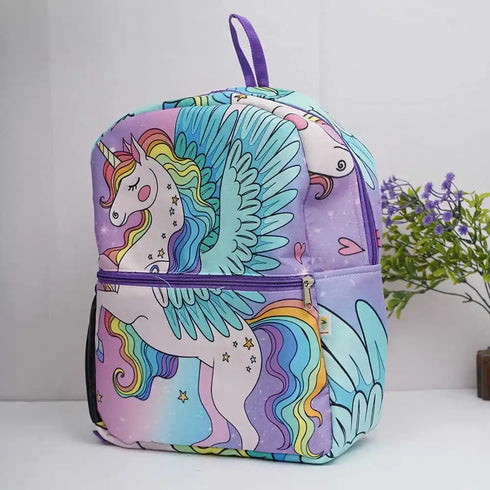 Personalised Unicorn Printed Kids Backpack