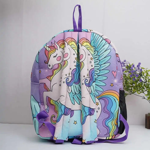 Personalised Unicorn Printed Kids Backpack
