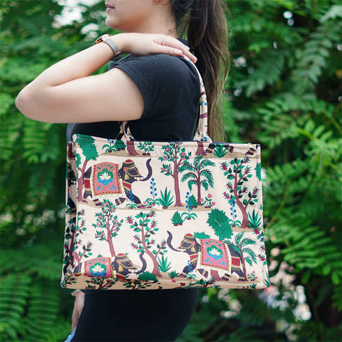 Customized Royal Theme Box Tote Bag - Uncommongifts.in