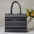Black and White Stripes Printed Box Tote Bag - Uncommongifts.in