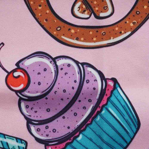Personalised Donut Printed Canvas Cotton Kitchen Apron
